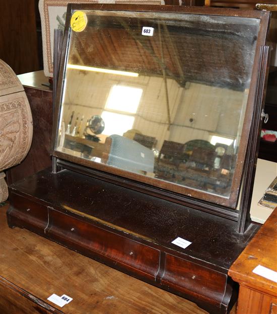 Regency mahogany toilet mirror